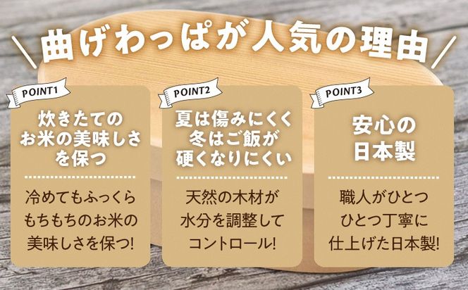 099H3581 曲げわっぱ弁当箱 650cc