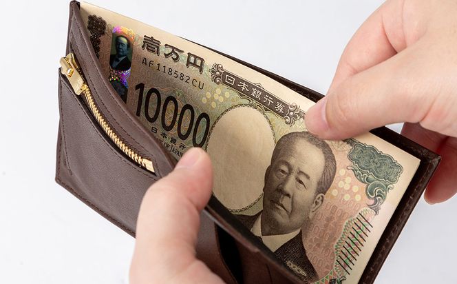 豊岡財布 フラグメントケース カード財布 コーヒー WLG2101 / 財布 ウォレット カードケース カード入れ スリム メンズ レディース 革 牛革 革小物 サステナブル シンプル デザイン 無地 マスミ鞄嚢