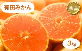有田みかん 3kg 秀品【ミカン 有田みかん 和歌山 有田 秀品】※2026年10月中旬～2027年1月中旬頃に順次発送予定【smt007B】