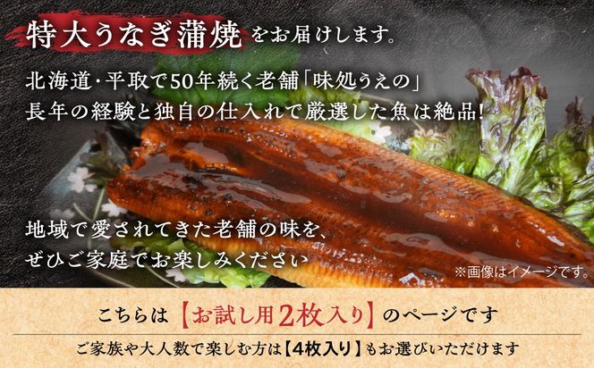 【お試し用】【特大うなぎ蒲焼】老舗寿司屋の職人仕込み 300g×2枚 BRTAD001-1