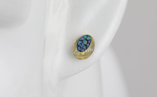 【嵯峩螺鈿野村】アンバー フラグメントピアス｜京都 老舗 伝統工芸 漆器 ジュエリー［ 京都 老舗 伝統工芸 工芸品 アクセサリー ジュエリー ファッション 漆 人気 おすすめ 職人 お取り寄せ 通販 送料無料 ふるさと納税 ］ 261009_B-AS22