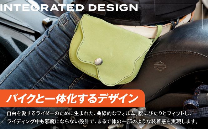 【デグナー】レザーサブポケットバッグ  [W-104] カーキ｜京都 バイクギア 人気ブランド レザーアイテム［ レザーサブバッグ ウェストポーチ スタイリッシュ 人気 おすすめ バッグ 鞄 かばん 革 レザー ツーリング ライダー バイカー バイク お取り寄せ 通販 送料無料 ふるさと納税 ］ 261009_A-JR155VC03