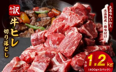 mrz0041 【氷温熟成×極味付け】牛ヒレ肉 切り落とし 1.2kg 訳あり サイズ不揃い