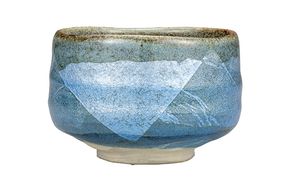 九谷焼　 抹茶碗　青銀彩　a03 