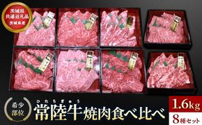 【茨城県共通返礼品】茨城県産【常陸牛希少部位】焼肉食べ比べ8種セット