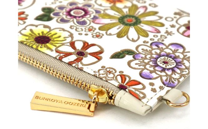 【文庫屋大関】すっきりカードケース　みつばち【皮革工芸品】 ファッション小物 雑貨 フラグメントケース 小銭入れ付き 収納 スマート 日本製 ミツバチ 