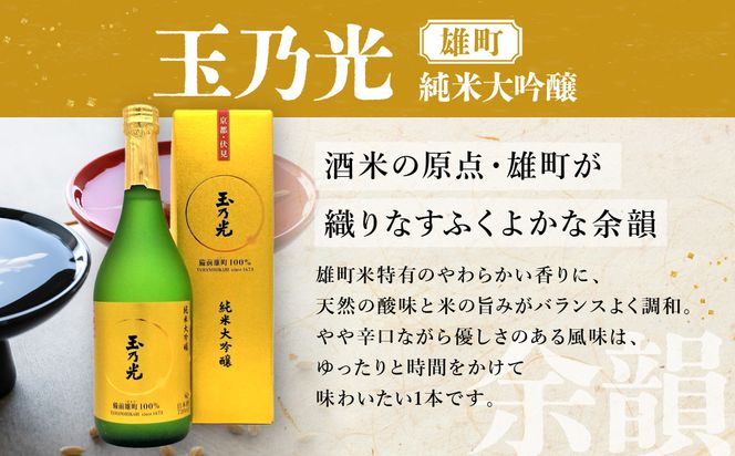 【吟醸酒房 油長】京都伏見の酒 祝/山田錦/雄町 3本飲み比べ｜日本酒 純米大吟醸 人気セット［ 京都 伏見 日本酒 純米大吟醸 720ml 3本飲み比べ 英勲 神聖 玉乃光 人気 おすすめ お酒 地酒 ご当地 酒蔵 酒造 ギフト プレゼント 贈答 お取り寄せ 通販 送料無料 ふるさと納税 ］ 261009_A-CN004