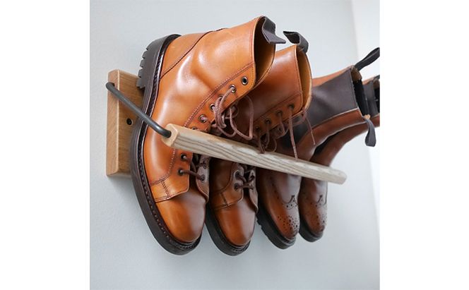 Sneaker wall スニーカーウォール  SW-450TM タモ（おおよそ2足収納 タモ無垢材 壁掛け 木製 シューズラック スリッパラック）【配達不可：沖縄・離島】 雑貨 日用品 