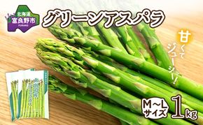 【2026年春発送】富良野産 アスパラ 約1kg 標準 (M～Lサイズ混合)中山農園 アスパラガス 野菜