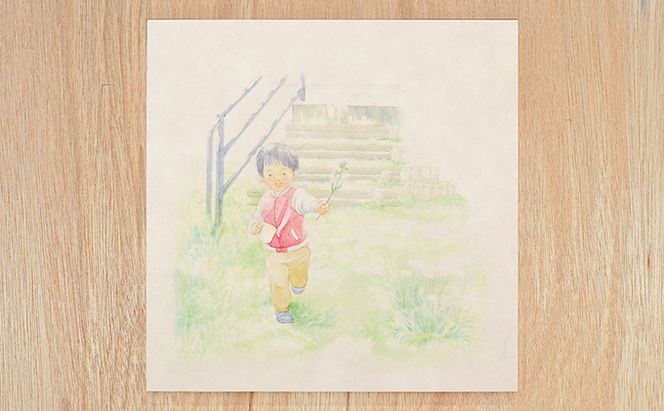センテンヤアートパネル　『えものがたり』−花どうぞ− 絵画 和紙 印刷 木製パネル シンプル 洋風 和風 