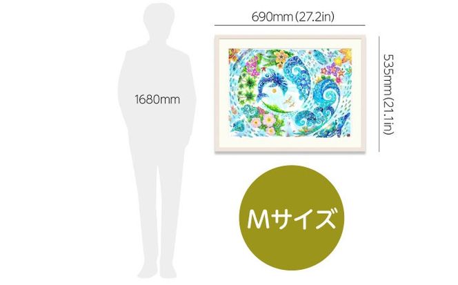 ［琉球イラストレーション］ 与儀勝之 『海の星 〜波の光〜 / Star of the Sea - Shining Waves -』 額装Mサイズ インテリア 雑貨 アート おしゃれ おすすめ 沖縄市 / yogima office[BCAI012]