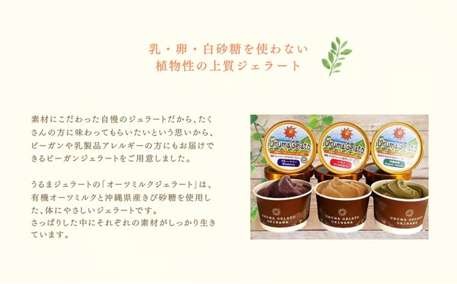 うるまジェラート　オーツミルク6個セット　ヴィーガン