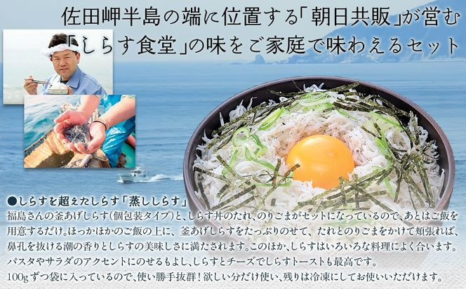 【日本初のすごいしらす】蒸ししらす食堂セット IKTB027 