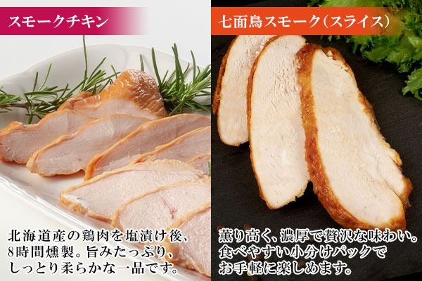 【CF】北海道 スモークチキン 七面鳥スモーク スモークターキー セット きくや旅館 鶏肉 鶏 チキン 七面鳥 ターキー 国産 燻製 くん製 おつまみ 肴 手作り 薫製 無添加 スライス お取り寄せ 送料無料 十勝 士幌町【K10】