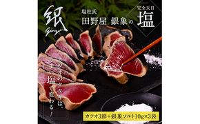 【CF-R7hbk】KGP014　緊急支援 人気海鮮 芸西村厳選1本釣り本わら焼き「田野屋銀象シリーズ　極カツオのたたき（9～11人前）完全天日塩付（田野屋銀象ソルト）」〈高知県・土佐市共通返礼品〉かつお タタキ 海鮮 藁焼き 鰹 塩 緊急支援品 ランキング
