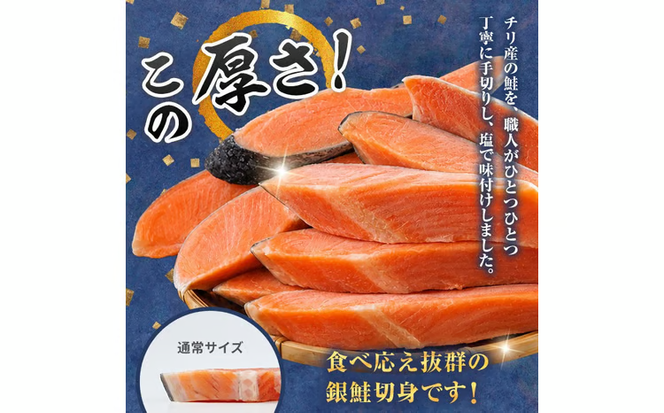 【定期便・全3回(連続)】訳あり 厚切り 塩 銀鮭 切り身(総計3kg・1kg×3回) 銀さけ しゃけ さけ サケ 切身 塩鮭 塩焼き 焼き魚 おかず お惣菜 簡易包装 冷凍 厚切 【YS-6】【株式会社安田】