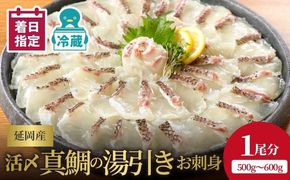 鮮度抜群！延岡産活〆真鯛の湯引きお刺身　N019-YA4416