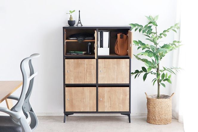 【東馬家具】タナスロッカー 6P【ロッカー スタイリッシュ 収納 国産】(H060697)