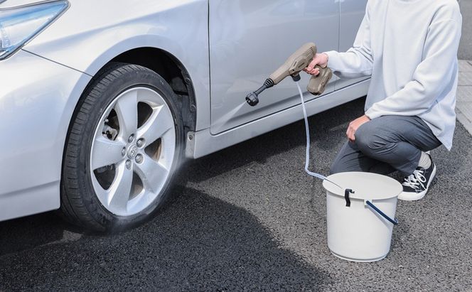 充電式ハンディウォッシャー JHW-102 ペールブラウン ハンディウォッシャー 軽量 充電式 コードレス コンパクト ショートノズル ブラシ付ヘッド 洗剤使用可 ペットボトル バケツ 給水 掃除 アイリスオーヤマ