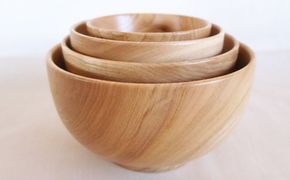 十勝の木のうつわ［天然木製］ 四つ椀 入れ子【 工芸品 食器 汁椀 調理器具 北海道 十勝 幕別 】