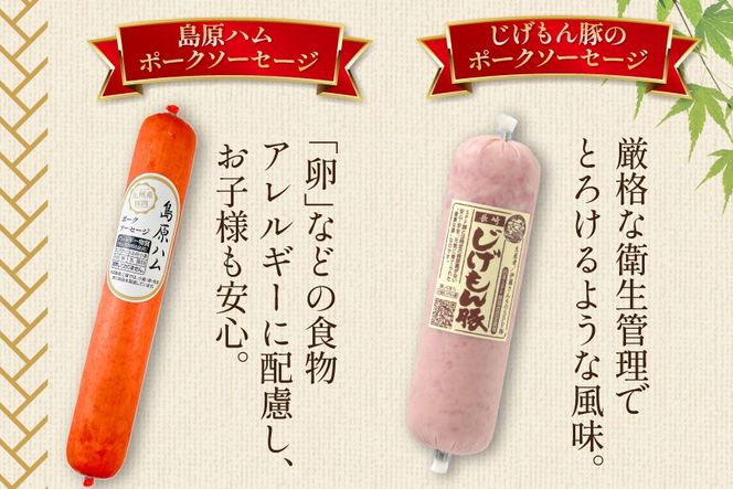 AJ276 総重量1.5kg超え！ 1.67kg ソーセージ 4種8本 食べ比べ セット [ ハム ボロニアソーセージ 大光食品 長崎県 島原市 ]