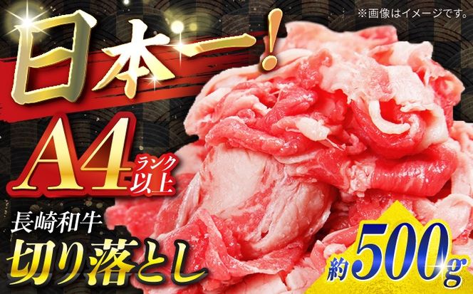 【A4ランク以上】長崎和牛 切り落とし 500g / 和牛 国産 牛肉 にく きりおとし 真空 / 南島原市 / ミカド観光センター[SEC003]