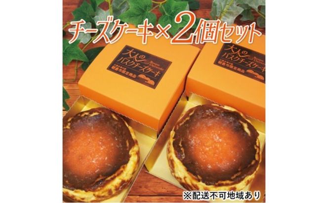 チーズケーキ バスク 大人のバスクチーズケーキ 2個 セット 朝倉市限定品 配送不可 離島 お菓子 