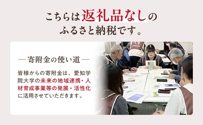 【返礼品なし】大学等連携事業補助制度 (愛知学院大学) 100,000円 大学 教育 教育支援 愛知県 日進市