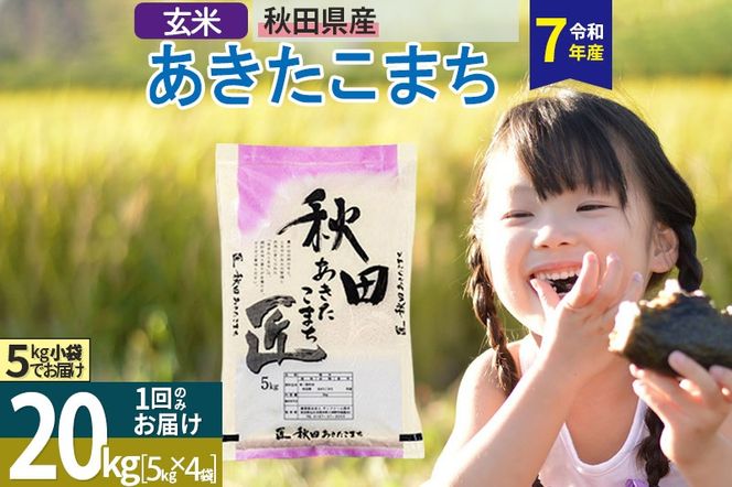 【玄米】＜令和7年産＞ 秋田県産 あきたこまち 20kg (5kg×4袋) 20キロ お米 匠|02_snk-020801