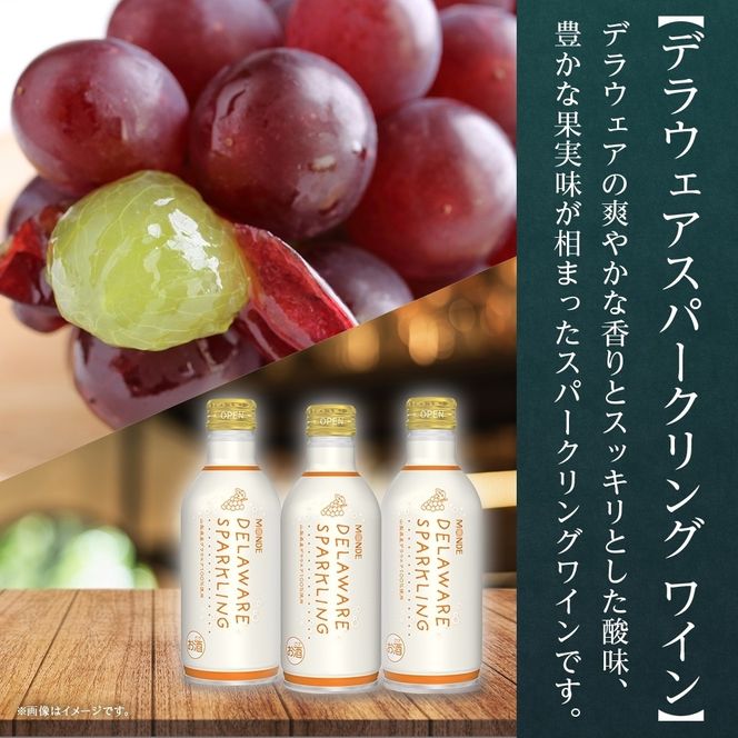 デラウェアスパークリング ピーチスパークリング 2種 各290ml×6本 計12本入 モンデ酒造 缶ワイン フルーツワイン スパークリング ワイン 果汁 果実酒 酒 お酒 晩酌 宅飲み キャンプ パーティー 甘口 桃 もも デラウェア ぶどう 送料無料 山梨県  177-4-165