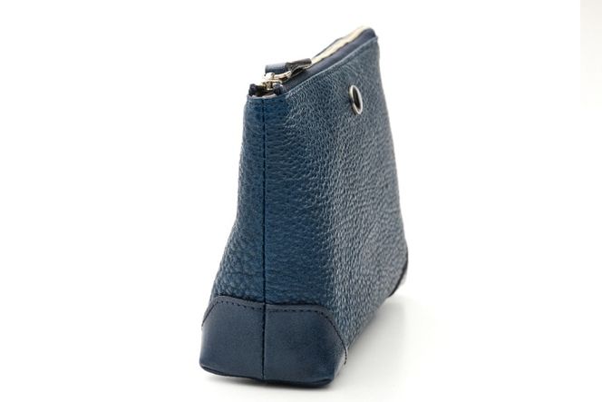 SOMES RE-35 ポーチ (ブルー) [ソメスサドル 北海道 砂川市 12260854] 小物入れ メンズ レディース 小さめ 本革 革 レザー 革製品 小物 ブルー