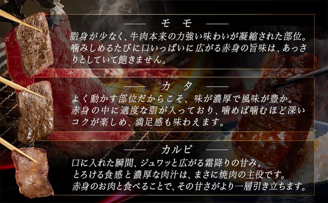 【国産黒毛和牛】モモ・カタ・カルビ焼肉セット 1kg_AC-E903