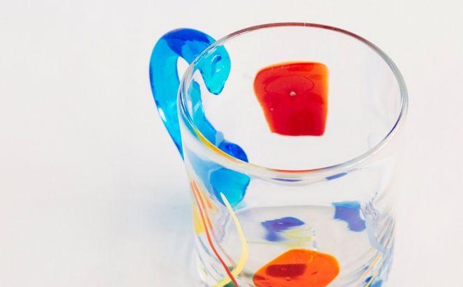 《琉球ガラス匠工房》ガラスマグカップ「ティーラの唄」