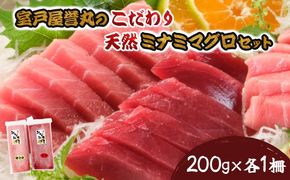 こだわりの天然ミナミマグロセット　ミナミマグロ中トロ赤身各1柵　mh011