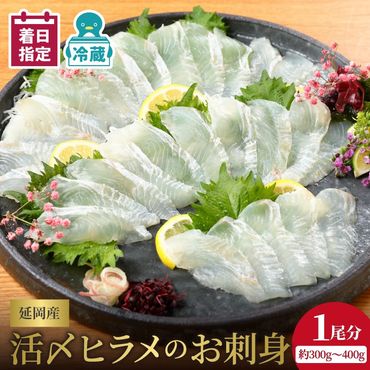 縁側も美味！延岡産活〆ヒラメのお刺身　約400g　N019-ZA735