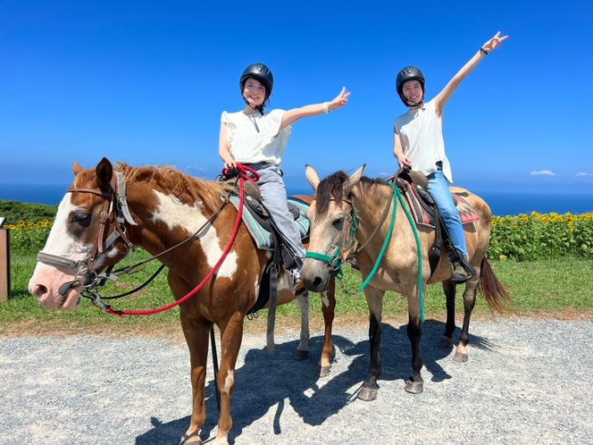 ミニ遠乗り体験チケット【カナディアンキャンプ大島牧場】_HA1804