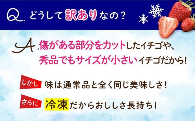 【2026年3月～発送】【訳あり】【数量限定】冷凍 カットいちご「恋みのり」 加工用 約600g×4P / 冷凍 いちご イチゴ 苺 フルーツ 冷凍フルーツ ジャム / 南島原市 / あゆみfarm [SFF005]