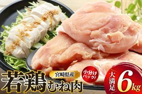鶏肉 むね肉 若鶏 鶏むね肉 6kg [ミヤケイフード 宮崎県 美郷町 31bp0017] 鶏むね 鶏胸 むね 冷凍 小分け