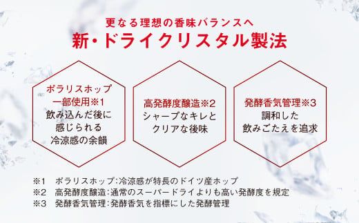 アサヒスーパードライAlc3.5%【ドライクリスタル】350ml×48本（2ケース） ※2026年10月～発送