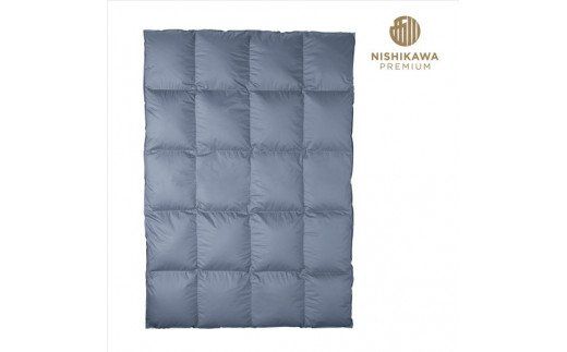 【nishikawa/西川】羽毛ふとん/ポーリッシュホワイトグースダウン90％/シングル/配色ブルー【P265W】（滋賀県　近江八幡市）