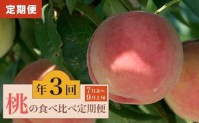 小布施町 桃の食べ比べ定期便 約1.8kg×3回 ［小布施屋］ 桃 もも モモ フルーツ 果物 冷蔵便 クール便 長野県産 令和7年産【2025年7月末～9月上旬発送】 ［B-502］
