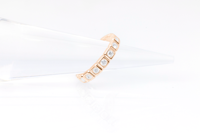 ダイヤモンド リング スクエアー 0.5ct K18 ピンクゴールド 指輪 リング ジュエリー ダイヤ 18金 山梨 H-1615PG SWCI001-pg