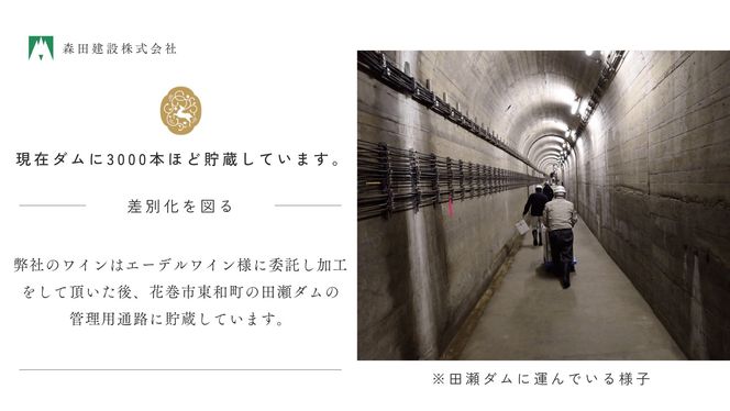 「早池峰の恵み」モリタワイン リースリング2021 ダム貯蔵ワイン　750ml×1本 【2108】