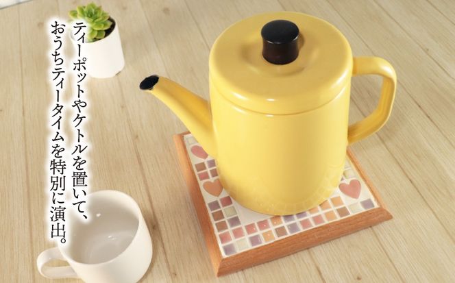 AN-18a タイルクラフト 鍋敷き ピンク