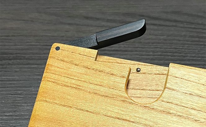 木 の 名刺入れ （ケヤキ/黒檀） bolly木工房 木材 ビジネスシーン 工芸品 雑貨 日用品 