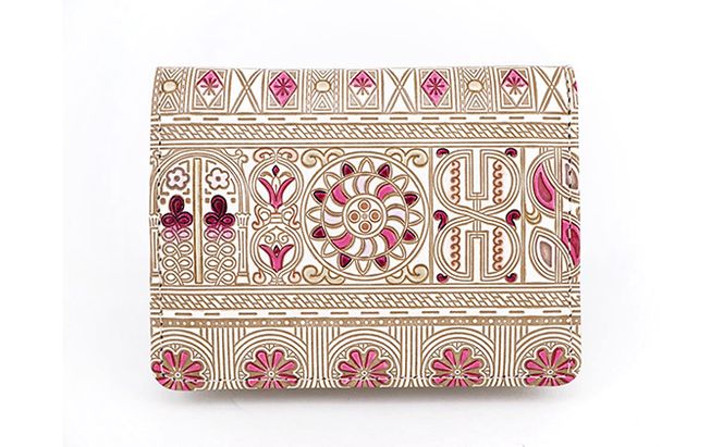 【文庫屋大関】箱まち小銭入れ　アポロン＜ピンク＞【皮革工芸品】 ファッション小物 財布 民芸品 