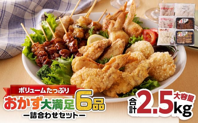 【大容量合計2.5kg】ボリュームたっぷりおかず大満足6品詰合わせセット　K219-002