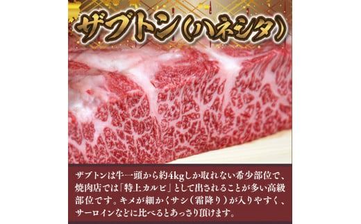 【定期便】博多和牛 ザブトンと肩ロース芯スライス しゃぶしゃぶ・すき焼き用 （300g×2）6回コース UX013