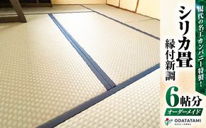現代の名工カンパニー特製！シリカ畳縁付新調（畳1帖サイズ6枚）　K348-001