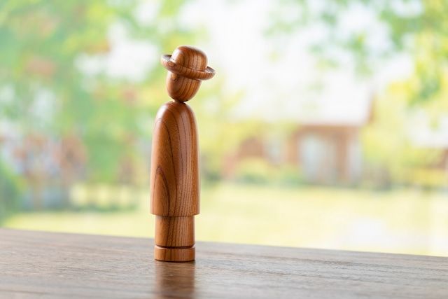 デクノボーこけし2本セット 工房 木偶乃坊 【143】